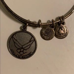 Alex and Ani Air Force charm bracelet silver